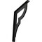 Ekena Millwork Bradford Wrought Iron Bracket, (Single center brace), Powder Coated Black 1 1/2"W x 12"D x 15"H BKTM01X12X15SBR - alternate 1